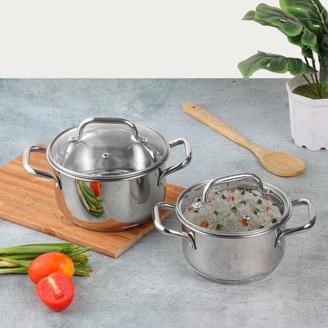 Vinod Stainless Steel Mainz Saucepot Set - (Induction Friendly)