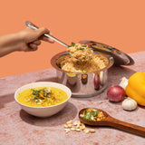 Vinod Stainless Steel 304 Grade Tope with Lid (Induction Friendly)