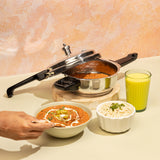 Vinod Stainless Steel Deep Pan Pressure Cooker with Lid (Induction Friendly)