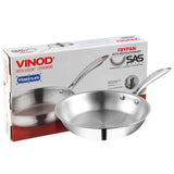 Vinod Platinum Triply Stainless Steel Frypan (Induction Friendly)