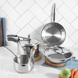 Vinod Platinum Triply Stainless Steel Combo Sets (Induction Friendly)
