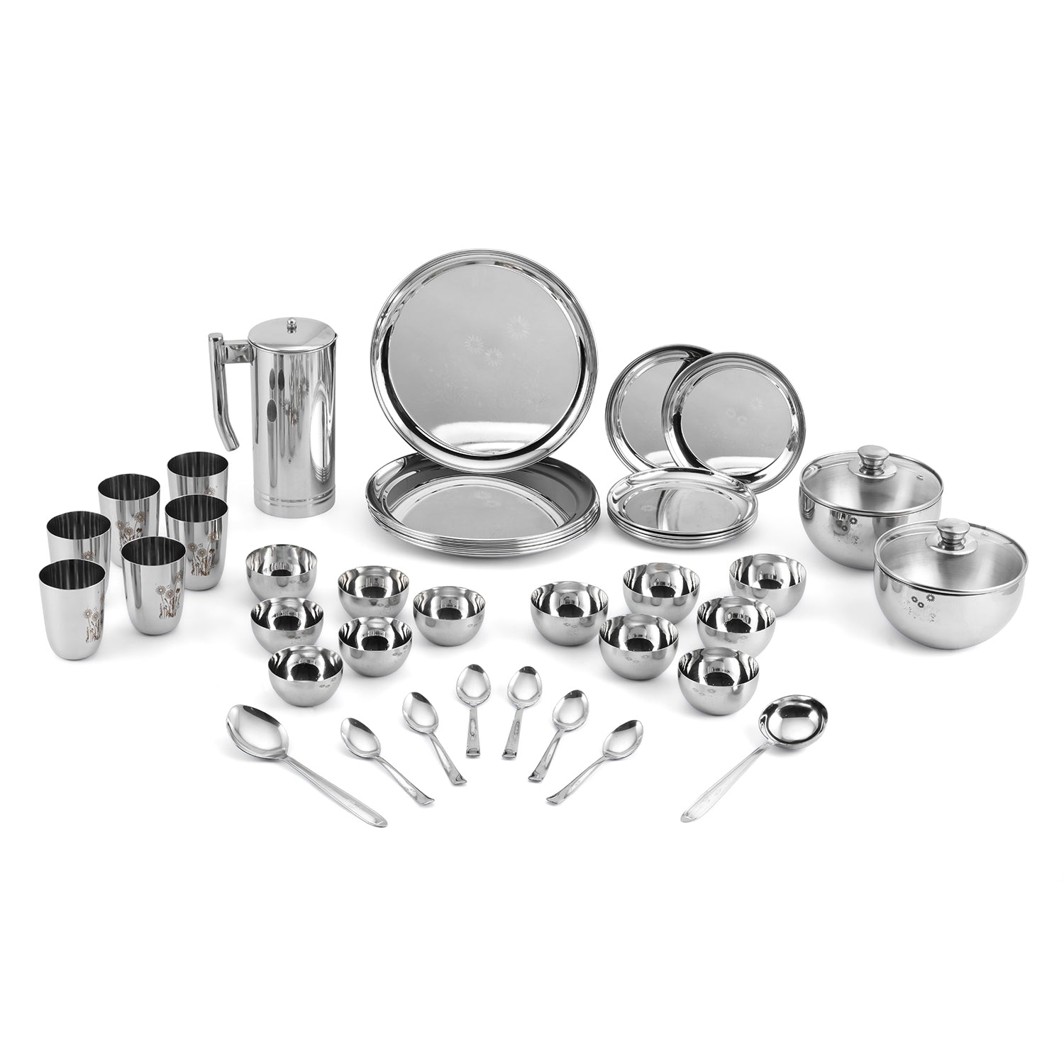 Kraft Stainlesss Steel Pattern Dinner Set 41 pc