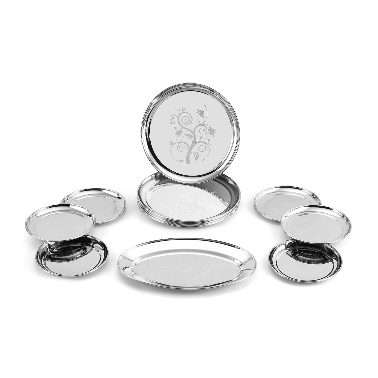 Kraft Patterned Dinner Set - 51 pc + 6 Vati Free