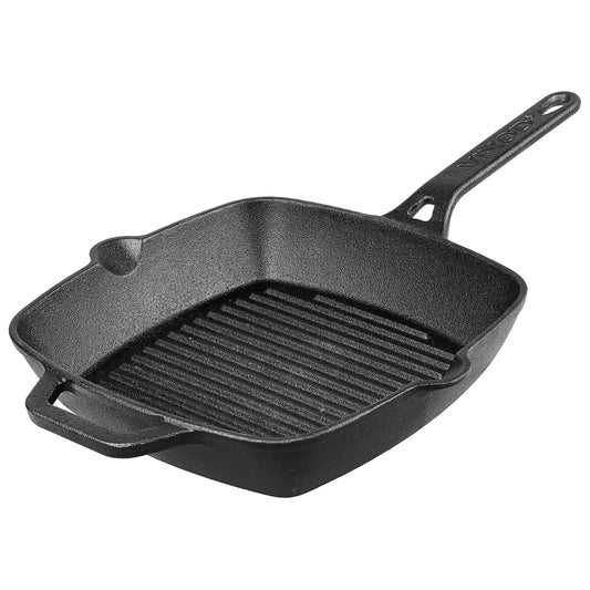 Vinod Legacy Pre-Seasoned Cast Iron Square Griddle - Induction Friendly | Vinod Cookware India