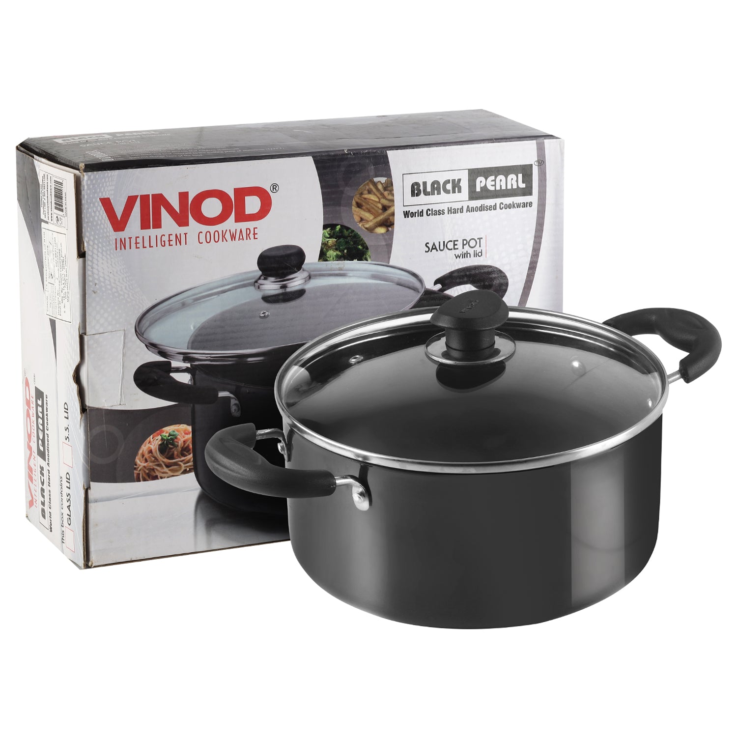 Vinod Hard Anodised Sauce Pot with Lid