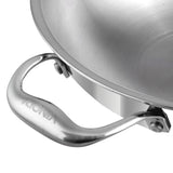 Vinod Platinum Triply Stainless Steel Wok - 26 cm (Induction Friendly)