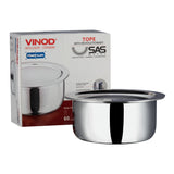 Vinod Platinum Triply Stainless Steel Tope with Lid (Induction Friendly)