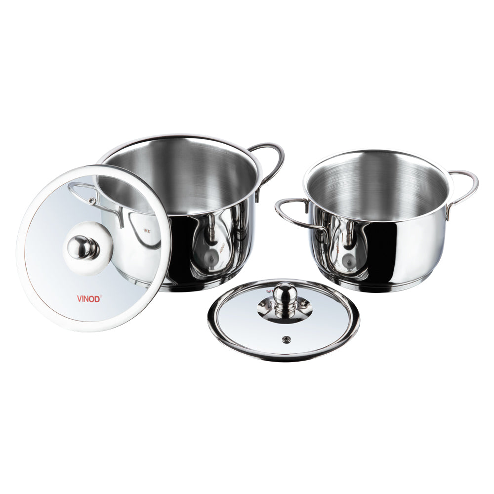 Vinod Stainless Steel Tuscany Combo Set with Lid (Induction Friendly)