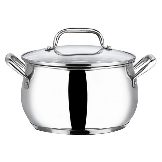 Vinod Almaty Saucepot Stainless Steel - Belly Shape Design Induction Friendly | Vinod Cookware