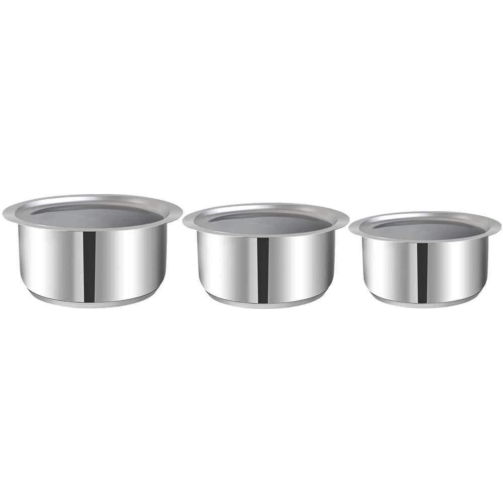 Kraft Futuretec Triply 3pc Tope Set with SS Lid (Induction Friendly)