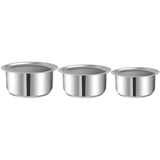 Kraft Futuretec Triply 3pc Tope Set with SS Lid (Induction Friendly)