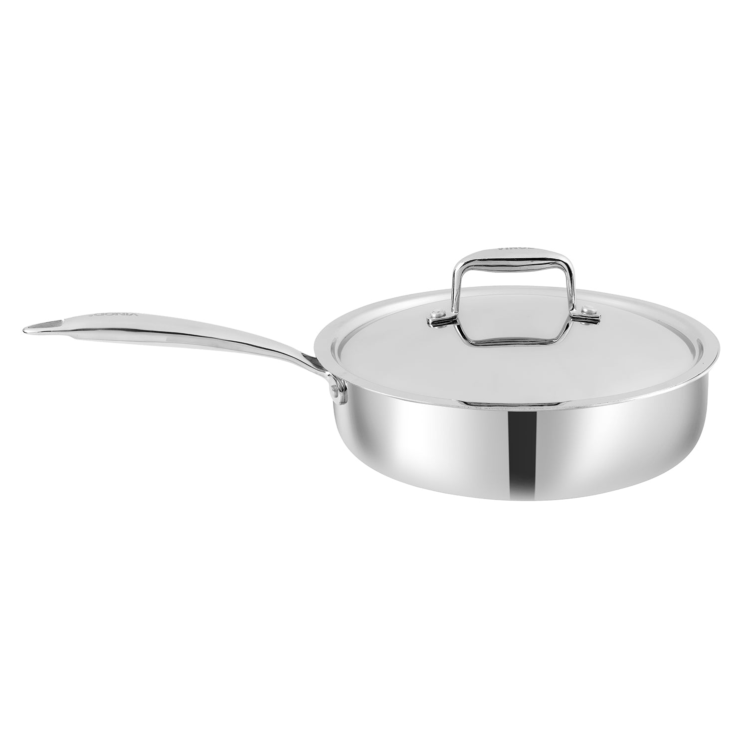 Vinod Platinum Triply Saute Pan with Lid- 24 cm (Induction Friendly)
