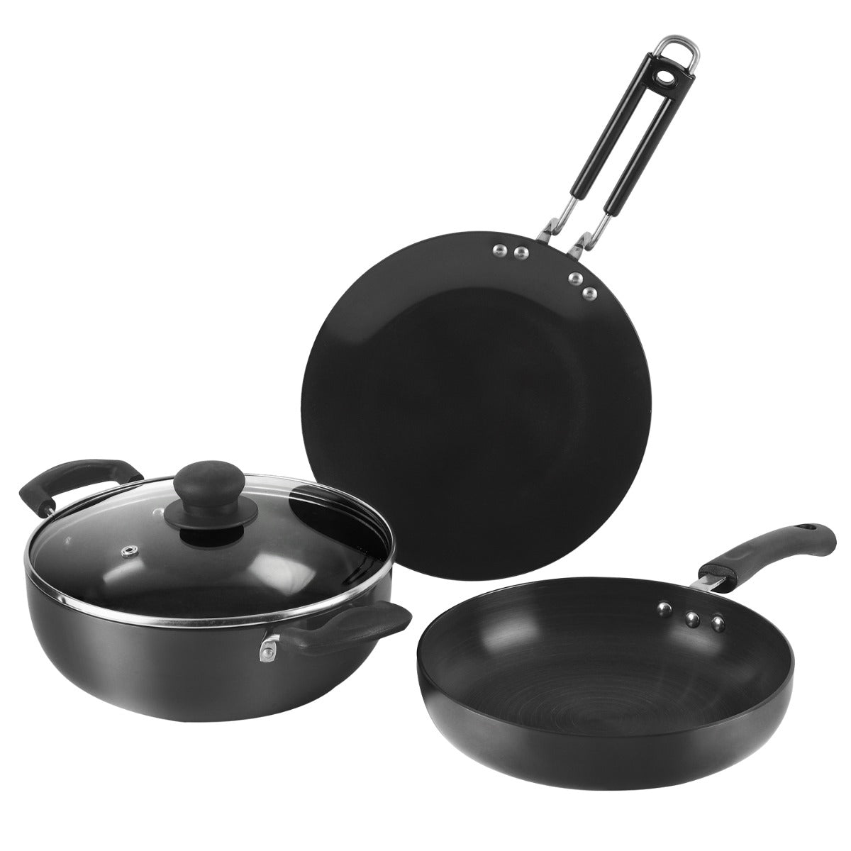 Vinod Hard Anodised Cookware Sets (Induction Friendly)