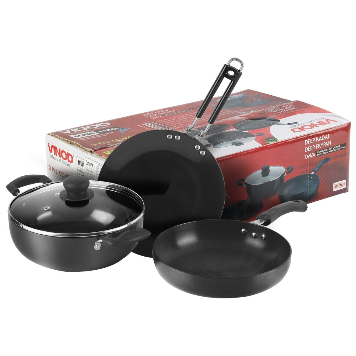 Vinod Hard Anodised Cookware Sets (Induction Friendly)