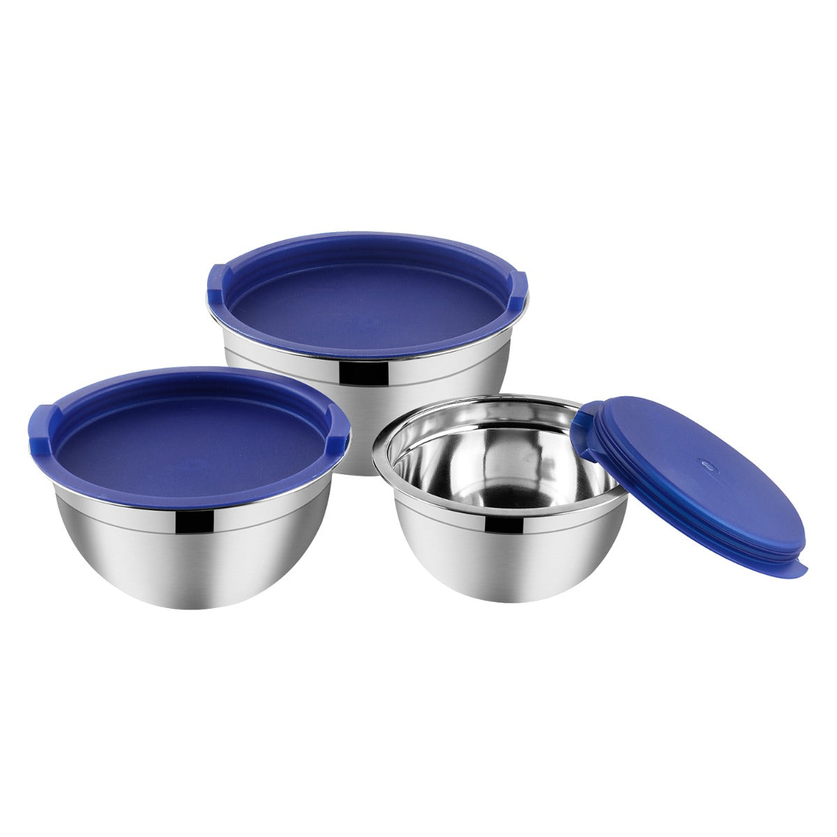 Kraft Stainless Steel Serve and Storage Set - 3 pc