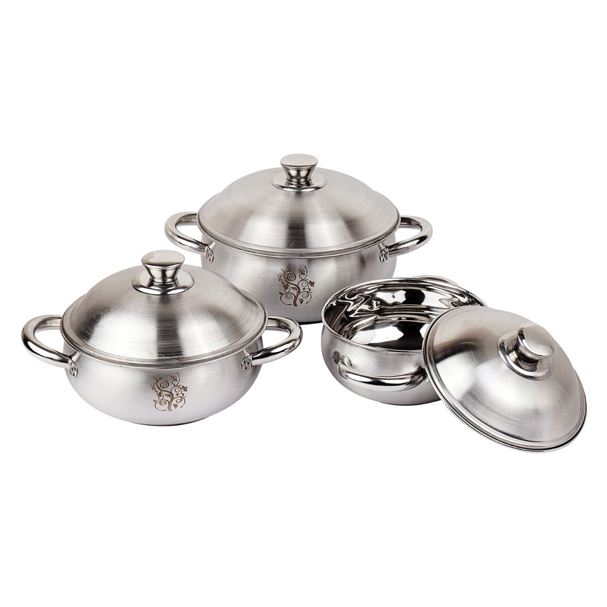 Kraft Stainlesss Steel Tulip Dinner Set 51 pc
