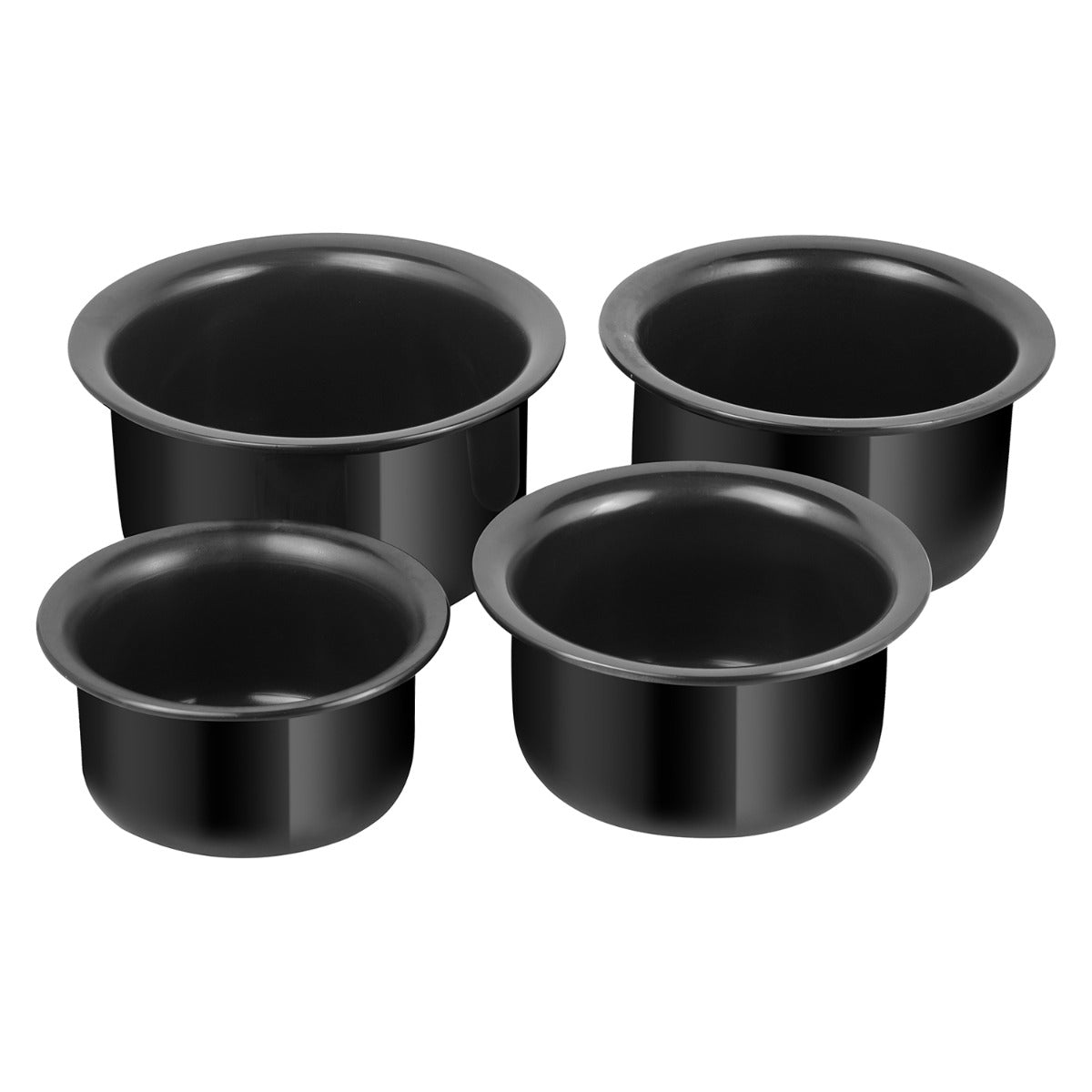Vinod Hard Anodised 4 pc Tope Set -  (0.7 L,1 L, 1.2 L,1.6 L)