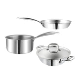 Vinod Platinum Triply Stainless Steel Combo Sets (Induction Friendly)