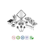 Kraft Stainlesss Steel Qubic Dinner - Lunch Set 55 pc