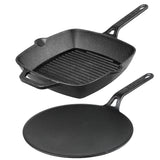 Vinod Legacy Pre-Seasoned Cast Iron Combo Set (Induction Friendly)