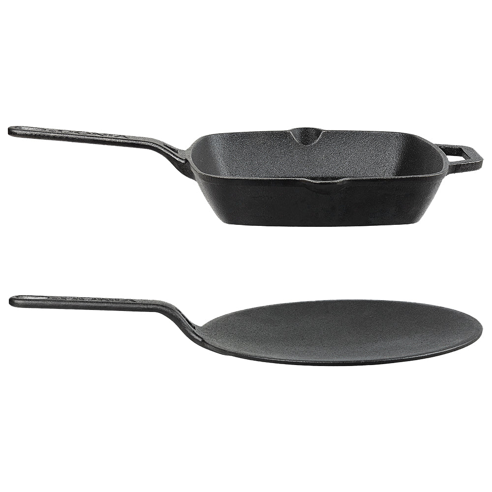 Vinod Legacy Pre-Seasoned Cast Iron Combo Set (Induction Friendly)