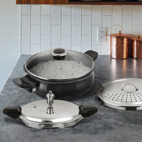 Kraft Hard Anodised Magic Pressure Cooker (Induction Friendly)