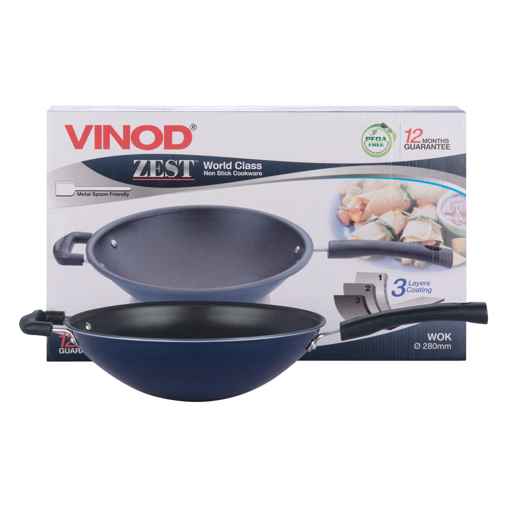 Vinod Zest Non Stick Wok - 26 cm