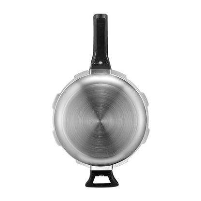Vinod Platinum Triply Deep Pan Pressure Cooker - Body and Lid View | Vinod Cookware India