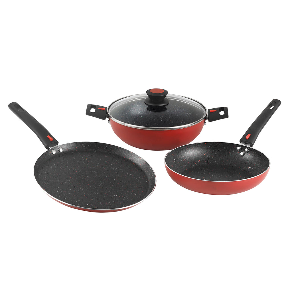 Vinod Connect Non Stick Cookware Set 3 pc (Induction Friendly) Vinod