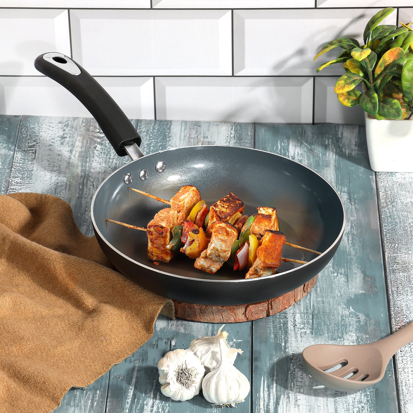 Vinod Zest Ceramica Non-Stick Frypan 22cm 24cm - Induction Friendly | Vinod Cookware
