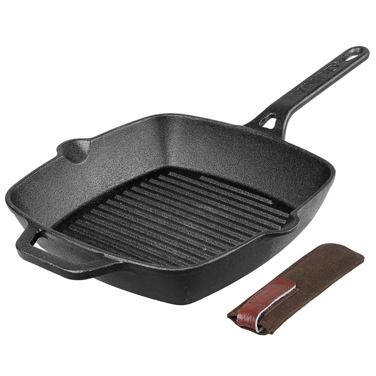 Vinod Legacy Pre-Seasoned Cast Iron Square Griddle - Feature View | Vinod Cookware India
