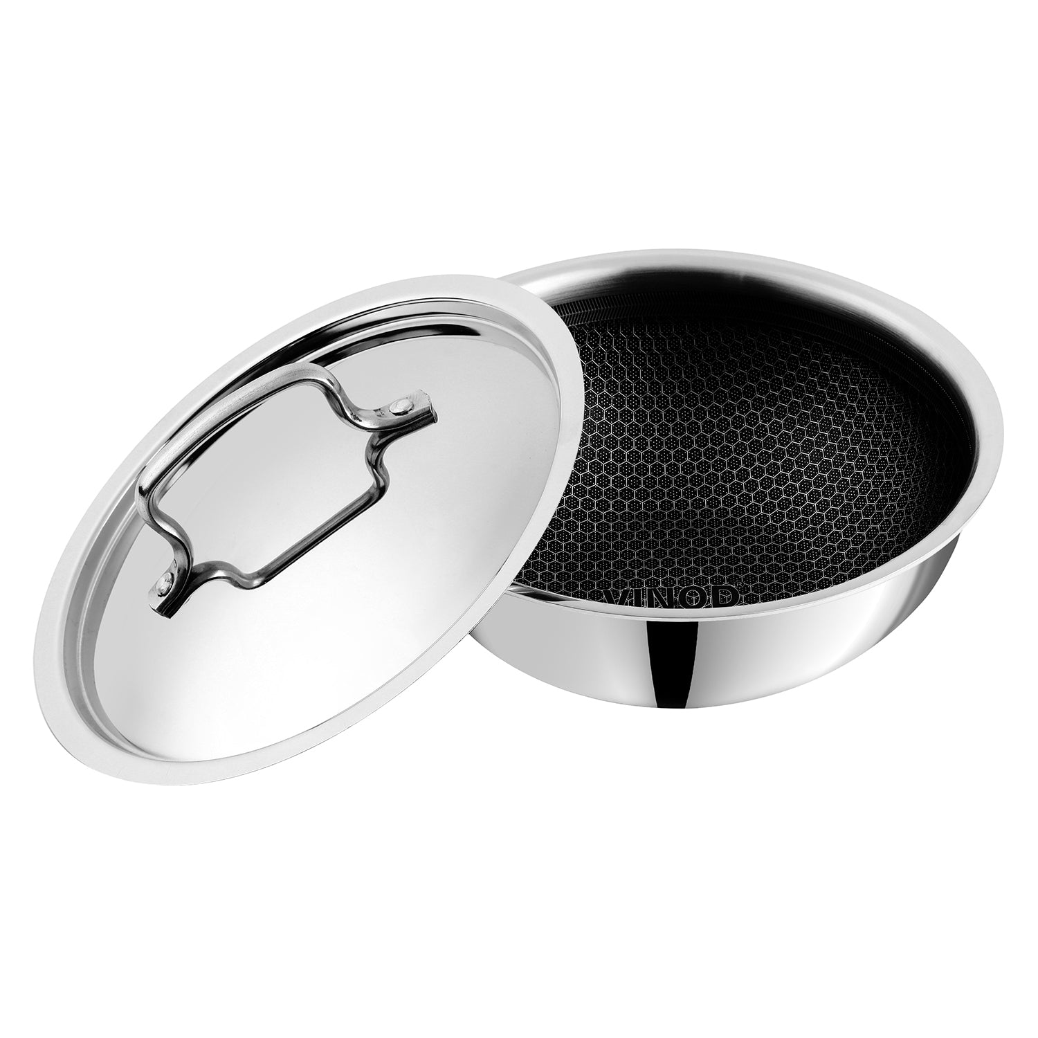 Platinum SAS Pro Extra Deep Tasla with Lid, extra deep tasla, stainless steel tasla, induction friendly tasla, Vinod Platinum tasla, heavy gauge tasla, deep cooking vessel,
