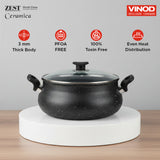 Vinod Zest Ceramica Handi with Lid - (Induction Friendly)