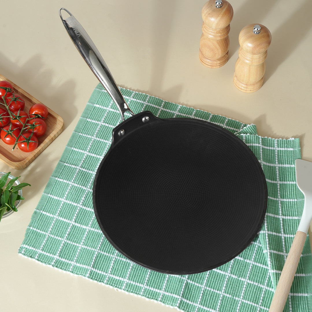 Vinod Ferona Cast Iron Roti Tawa 26cm - Induction Friendly Main View | Vinod Cookware