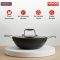 Vinod Ferona Cast Iron Kadai with Lid