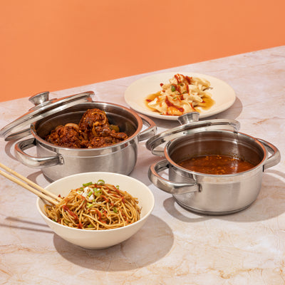 Vinod Stainless Steel Bremen Saucepot Set