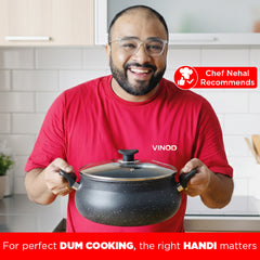 Vinod Zest Ceramica Handi with Lid - (Induction Friendly)