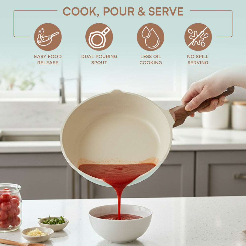Vinod Ceravit Frypan Ceragreen - Ceramic Surface Easy Food Release | Vinod Cookware