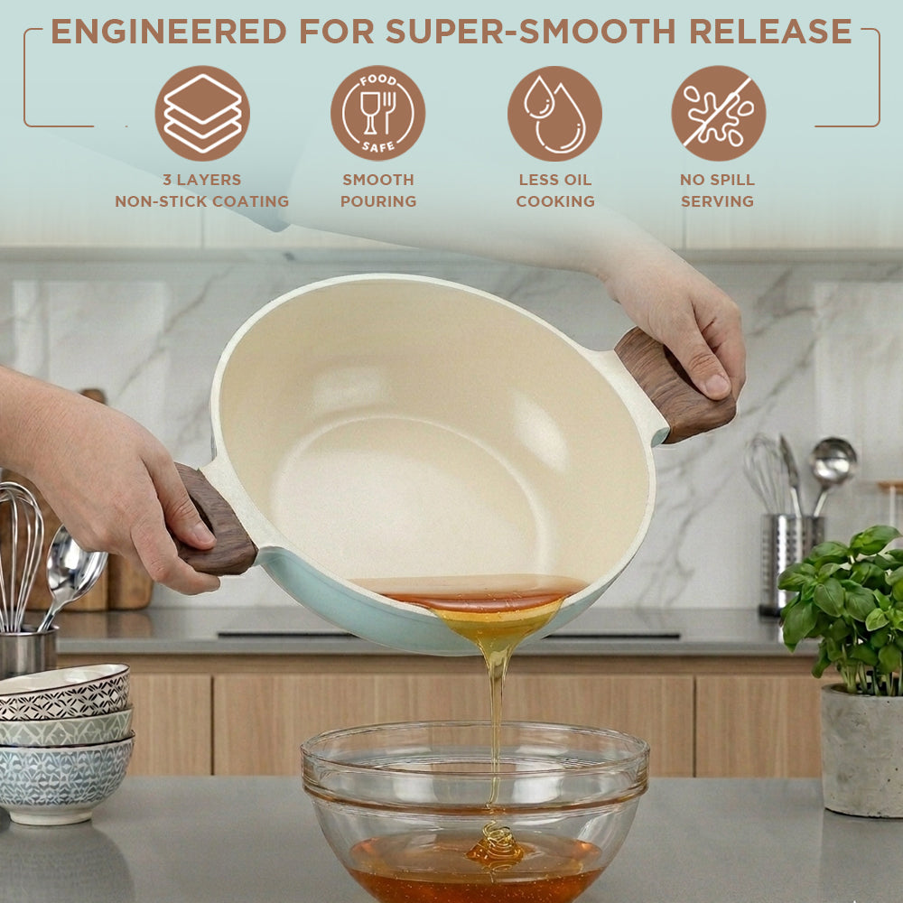 Vinod Ceravit Kadai Ceragreen - Easy Food Release Smooth Ceramic Surface | Vinod Cookware