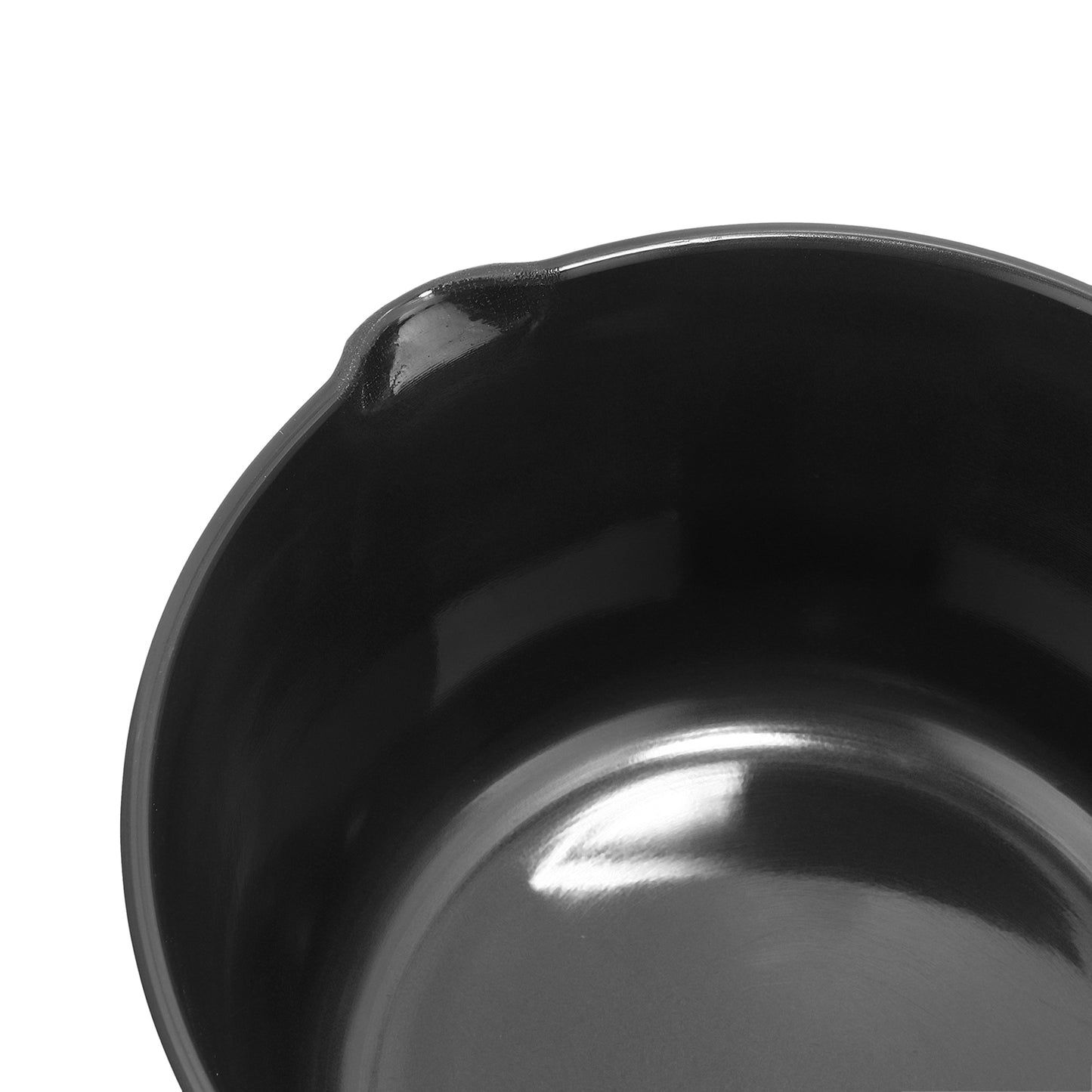 Scratch Resistant Sauce Pan | Easy Grip Handle Design | Healthy & Safe Cooking | Elegant Black Finish Cookware | Trusted Vinod Kitchenware                                                                 