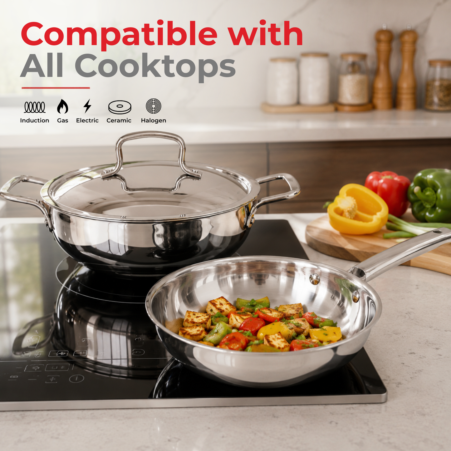Vinod Grandior Triply Sets - (Induction Friendly)