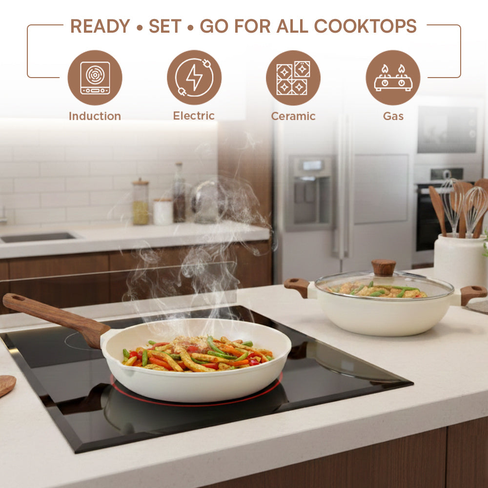 Vinod Di Casa Signature Ceramic Set - Frypan 24cm 2.1L Non-Stick Ceramic | Vinod Cookware