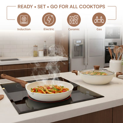 Vinod Di Casa Signature Ceramic Set - Frypan 24cm 2.1L Non-Stick Ceramic | Vinod Cookware