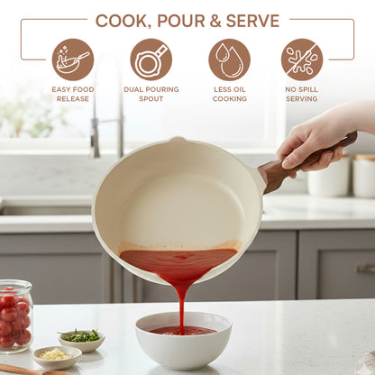 Vinod Di Casa Signature Ceramic Set - Dosa Tawa 27cm Smooth Non-Stick Ceramic | Vinod Cookware