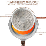 Vinod Ceravit Frypan Washed Stone - 75% Less Oil Healthy Non-Stick Cooking | Vinod Cookware