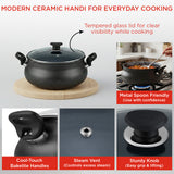 Vinod Zest Ceramica Handi with Lid - (Induction Friendly)