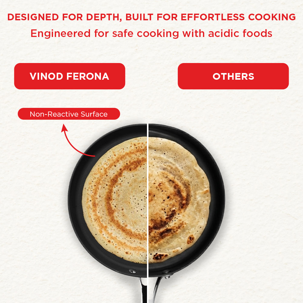 Vinod Ferona Cast Iron Dosa Tawa - Ferona vs Regular Comparison | Vinod Cookware