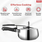 Vinod Europa Stainless Steel Handi Shape Inner Lid Pressure Cooker (Induction - Friendly)