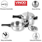 Vinod Platinum Pressure Cooker with Deep Pan Combo Set - Induction Friendly Base | Vinod Cookware India