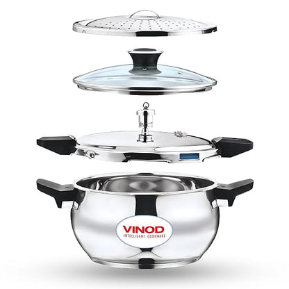Vinod Magic Stainless Steel Smart 3 in 1 Pressure Cooker 3.5 Litre